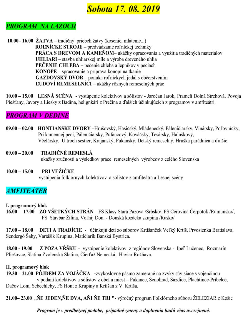 Hontianska paráda 2019