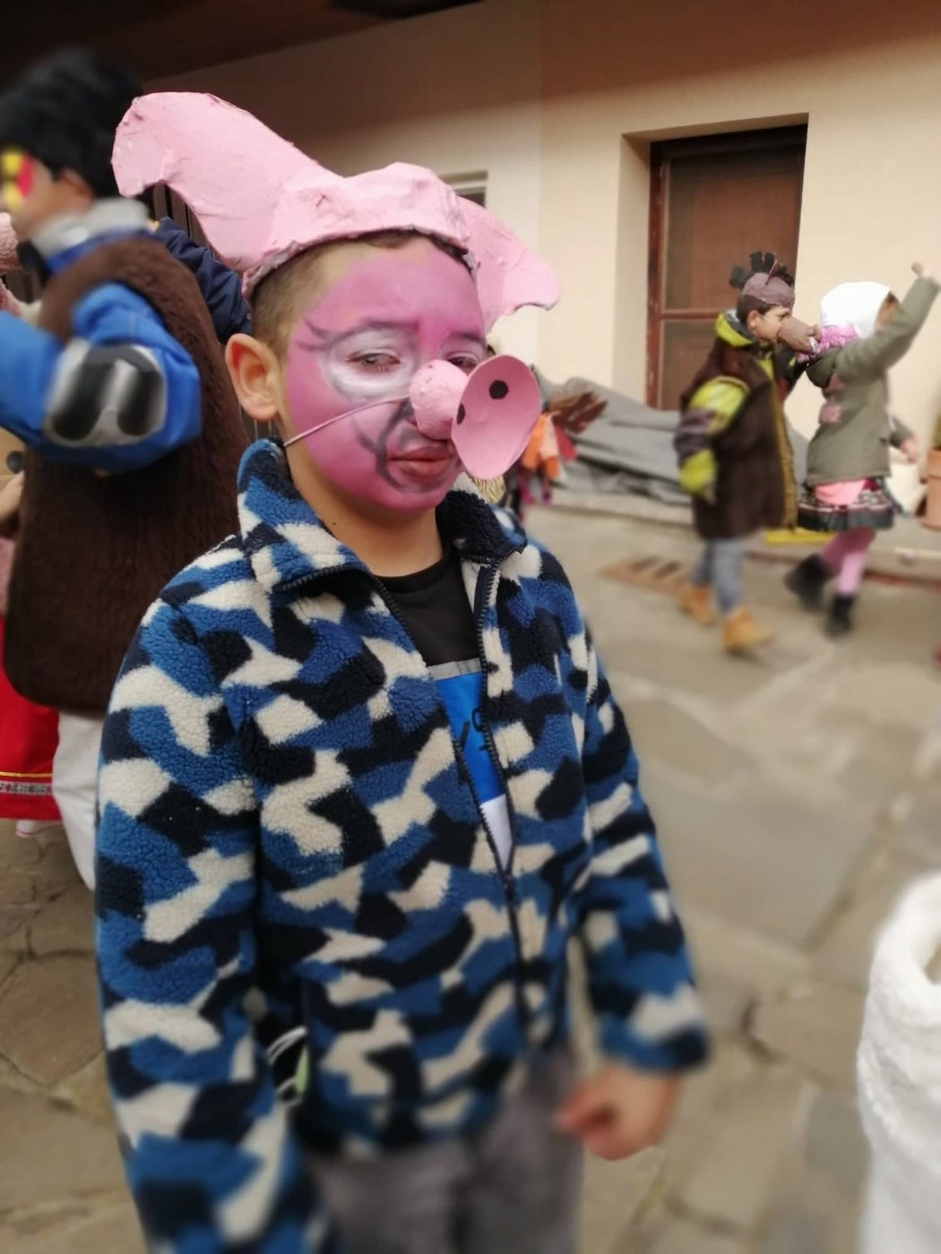 Fašiangový sprievod detí zo ZŠ Litava