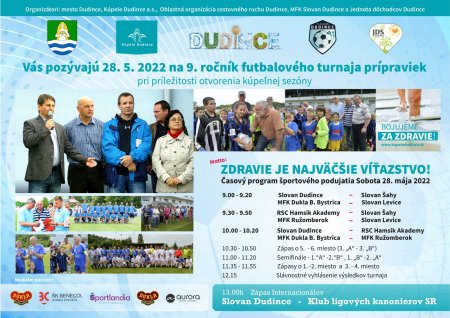 Prečo práve v Dudinciach turnaj futbalových prípraviek?